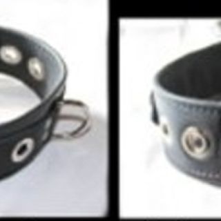 Rolled leather 3 D Ring Collar- ADVISE NECK MEASUREMENT