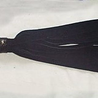 Suede Flogger Wooden Handle 55cm  Black Only