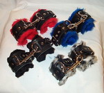 Lined  Ankle Restraints  with snaphook (one pair) choose your colour combo